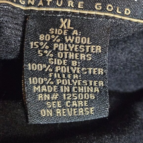 F.R. Tripler Signature Gold Mens Black Wool Blend Jacket XL Minor flaws - Picture 4 of 16